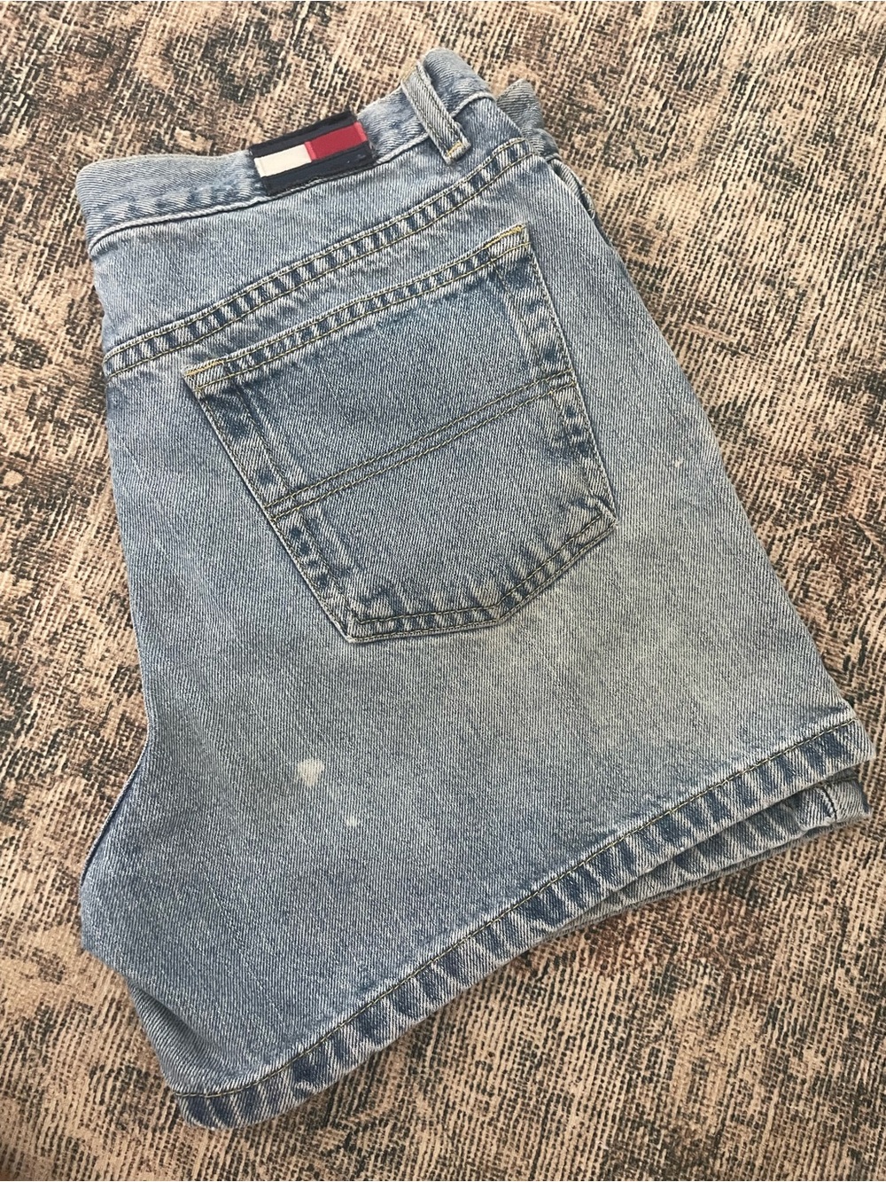 Vintage Y2K Tommy Jeans Hipster Denim Shorts Light Wash Size 11 Nov 2000